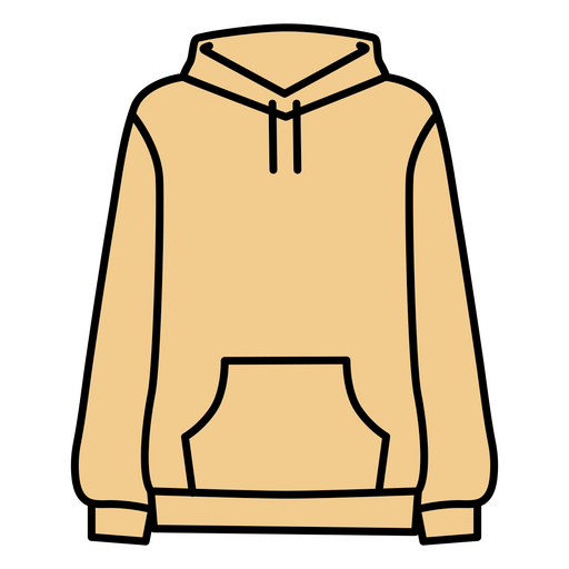 Yellow hoodie PNG Design