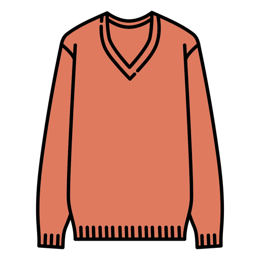 Icono de suéter naranja Diseño PNG