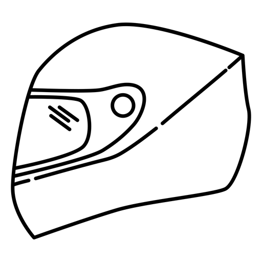Ilustração minimalista de capacete de motocicleta Desenho PNG