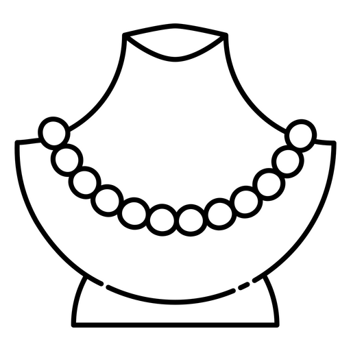 Design elegante de silhueta para exibição de joias Desenho PNG