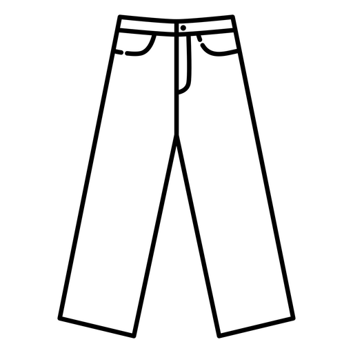 Design de calças com arte de linha minimalista Desenho PNG