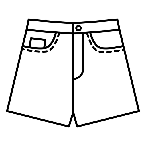 Esboço minimalista de design de shorts casuais Desenho PNG