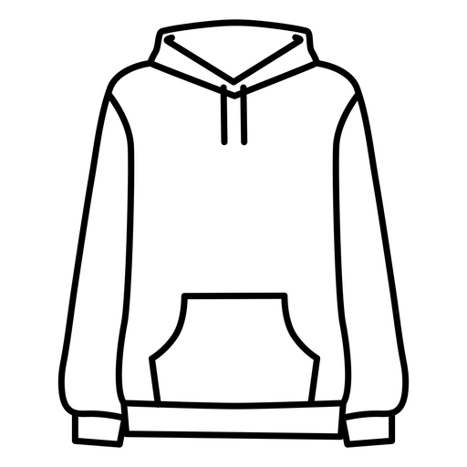 Design de moletom com capuz de contorno simples Desenho PNG