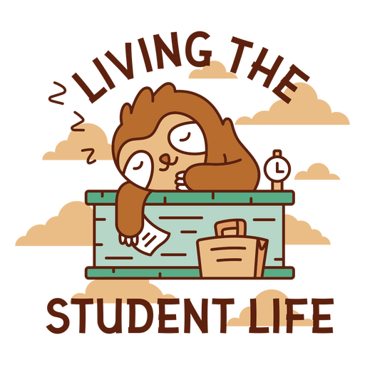 Living the student life PNG Design