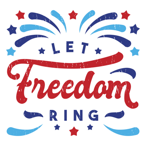 Let freedom ring png PNG Design