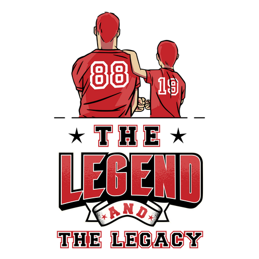 The legend and the legacy sport quote PNG Design