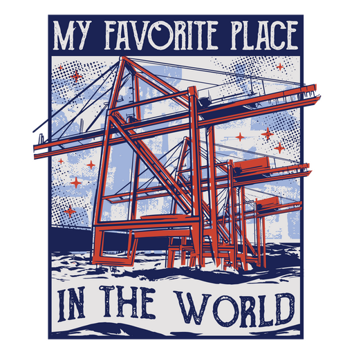 My favorite place in the world quote PNG Design