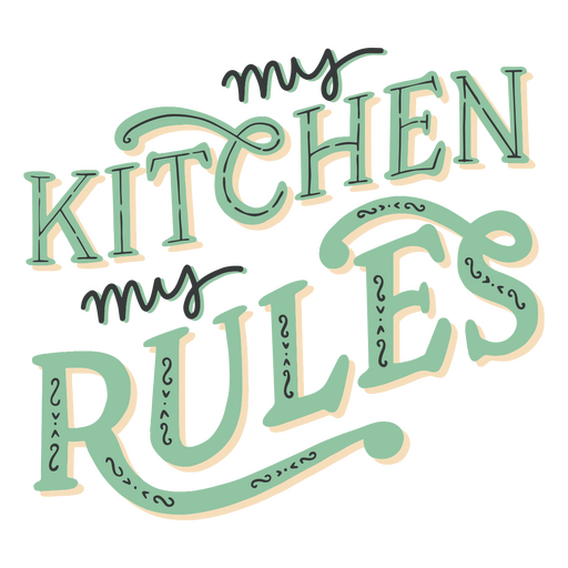 Camiseta com regras da minha cozinha Desenho PNG