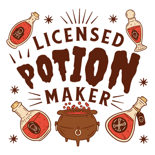 Licensed potion maker PNG Design