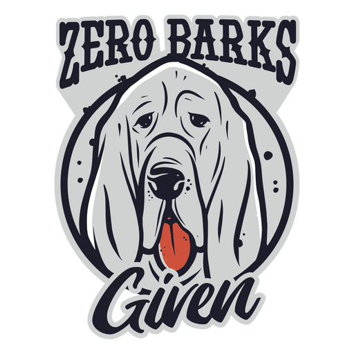Zero barks given logo PNG Design