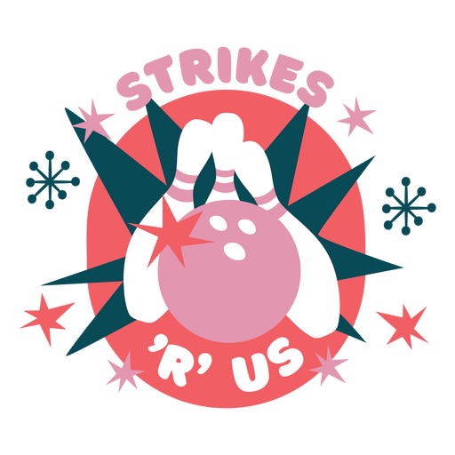 Strikes r us bowling logo PNG Design