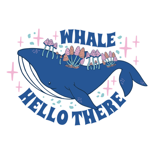 Ballena hola camiseta de mujer Diseño PNG