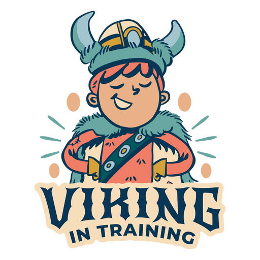 Wikinger im Training süß PNG-Design