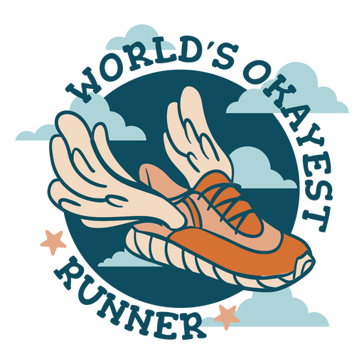 World's best runner badge PNG Design