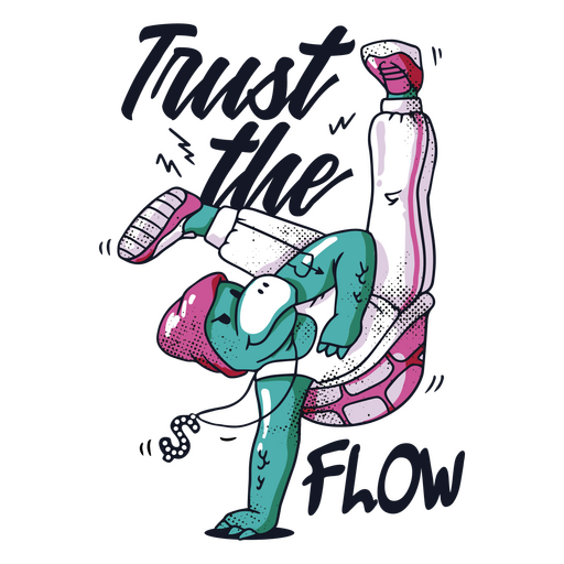 Trust the flow turtle PNG Design