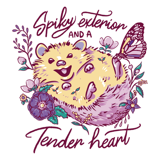 Spicy exterior and a tender heart PNG Design