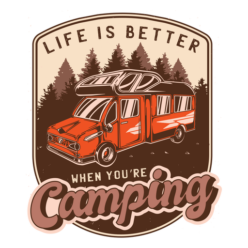 La vida es mejor cuando est?s acampando Diseño PNG