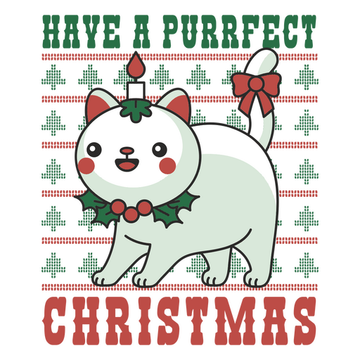 Have a purrfect christmas PNG Design