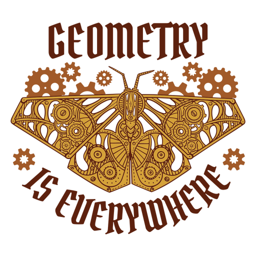 Geometrie ist überall Schmetterling PNG-Design