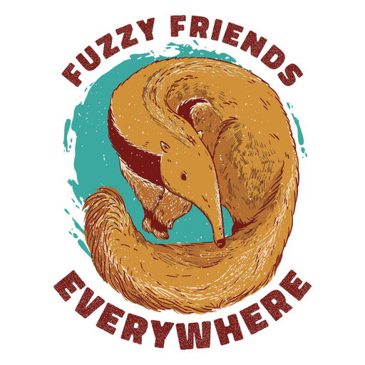 Fuzzy friends everywhere PNG Design