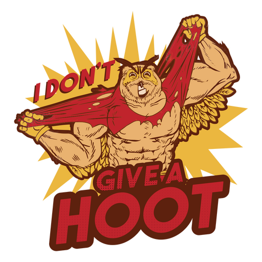 I don't give a hoot PNG Design
