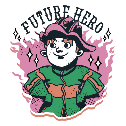 Future hero firefighter boy PNG Design