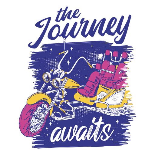The journey motorbike PNG Design