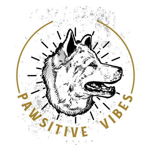 Logotipo de Only Pawsive Vibes Diseño PNG