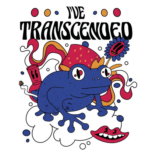 Cartoon-Frosch mit Hut und Lippenstift PNG-Design