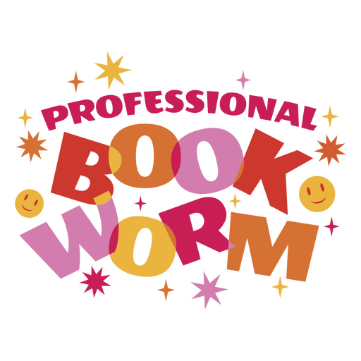 Professional book worm logo PNG Design