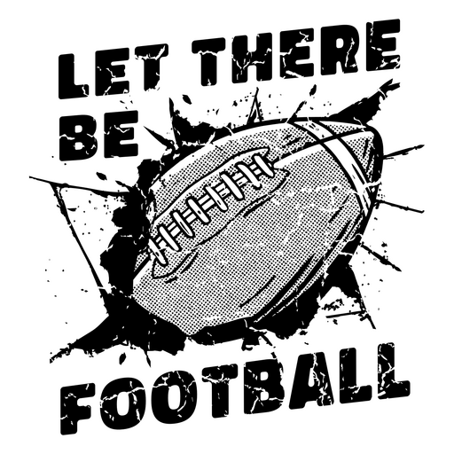 Black and white image of a football ball PNG Design