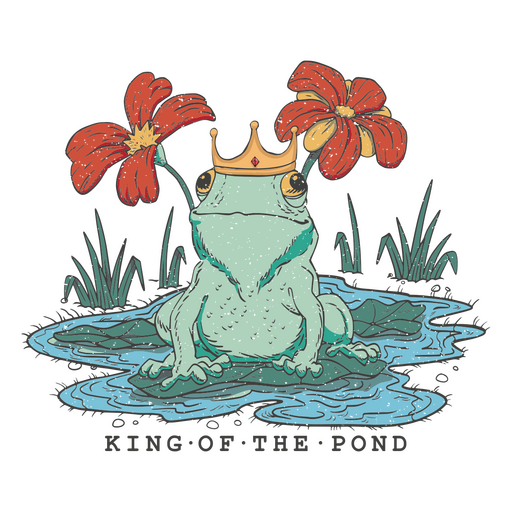King of the pond tee PNG Design