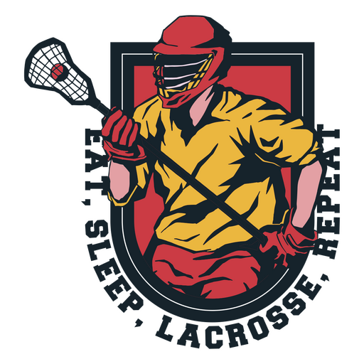 Lacrosse player holding a shield PNG Design