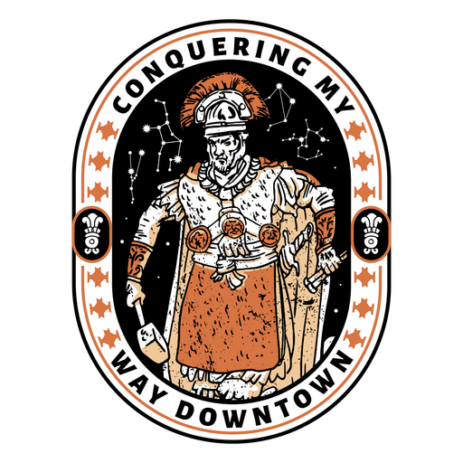Conquering my way downtown PNG Design