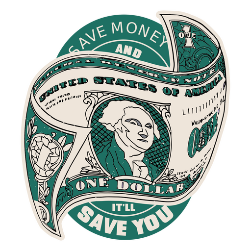 One dollar save you quote PNG Design