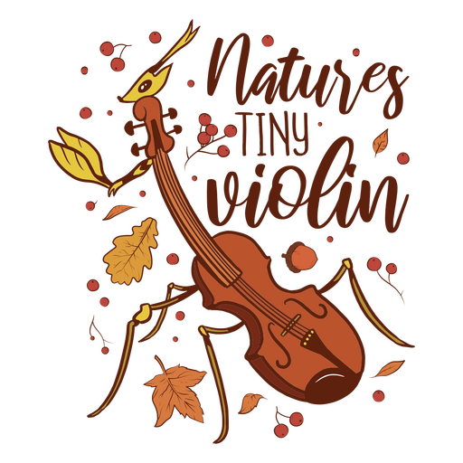 O minúsculo violino da natureza Desenho PNG