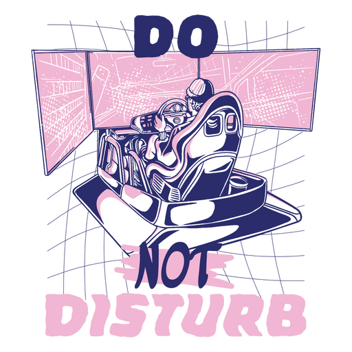 Do not disturb gaming race quote PNG Design