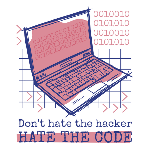 N?o odeie o hacker, odeie o c?digo Desenho PNG