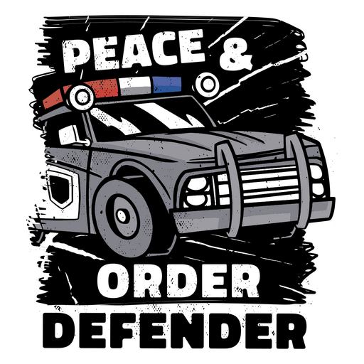 Camiseta de hombre paz y orden Diseño PNG