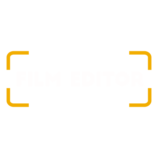 El logotipo del editor de cine. Diseño PNG