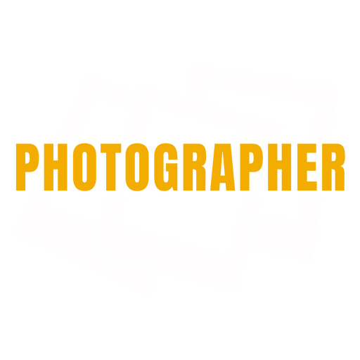La palabra fotógrafo. Diseño PNG