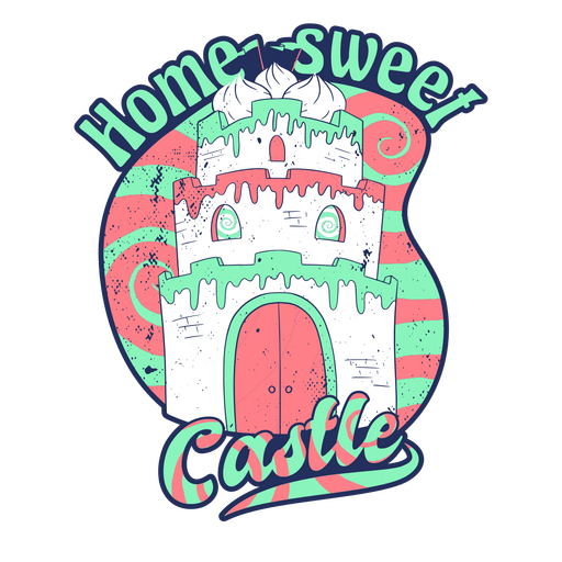 Home sweet castle psychedelic PNG Design