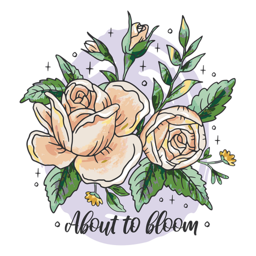 How to bloom roses PNG Design