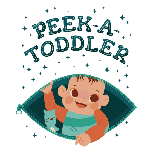 Peek-a-toddler PNG Design