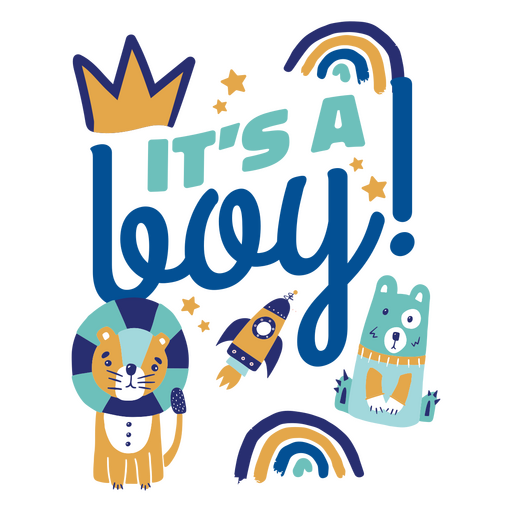 It's a boy PNG Design