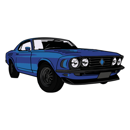 Blauer Ford Mustang PNG-Design