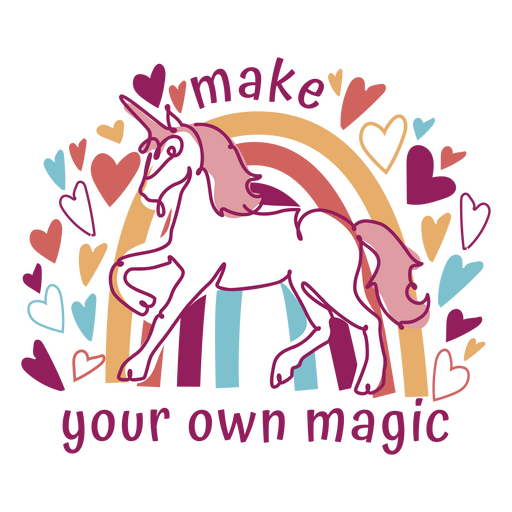 Haz tu propio unicornio mágico Diseño PNG