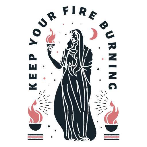 Mantén tu fuego ardiendo espiritualmente Diseño PNG