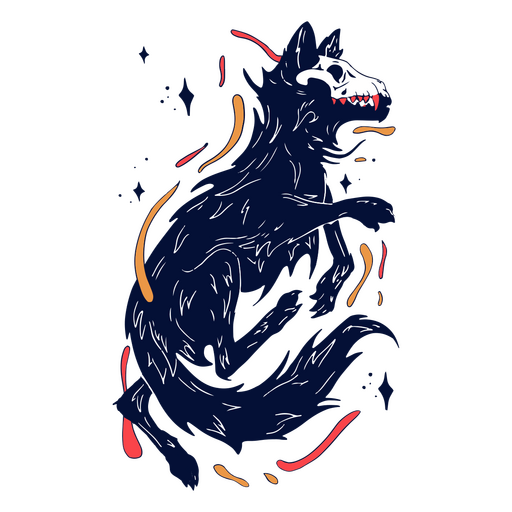 dibujo de un lobo Diseño PNG