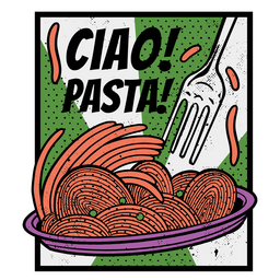 Distintivo de citação italiana de massas Ciao Transparent PNG